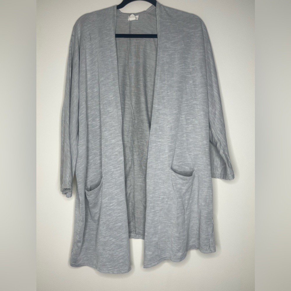 Beachy cozy stripped open cardigan Large Medium